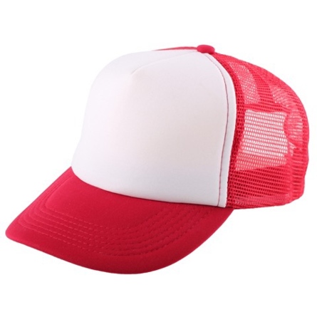 Kšiltová čepice Trucker HAT white/red